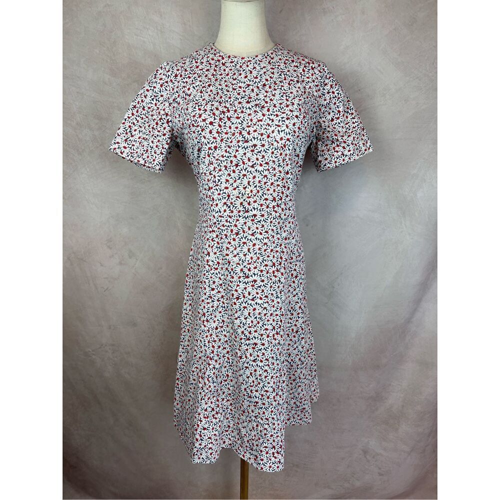 Vintage Floral Shift Dress 1970s Mod GoGo